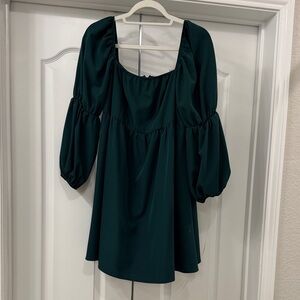 Amazon Dark Green Mini Dress
